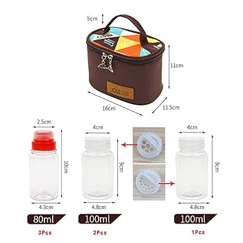 Amazon | 調味料入れ 調味料ボトルセット ugreum? ポータブル